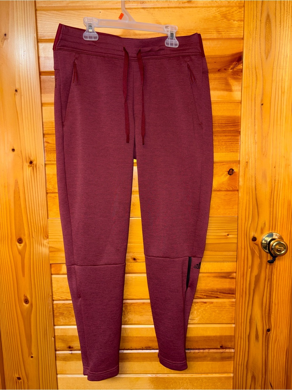 adidas Climalite Maroon Athletic Jogger Pants